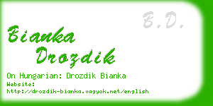 bianka drozdik business card